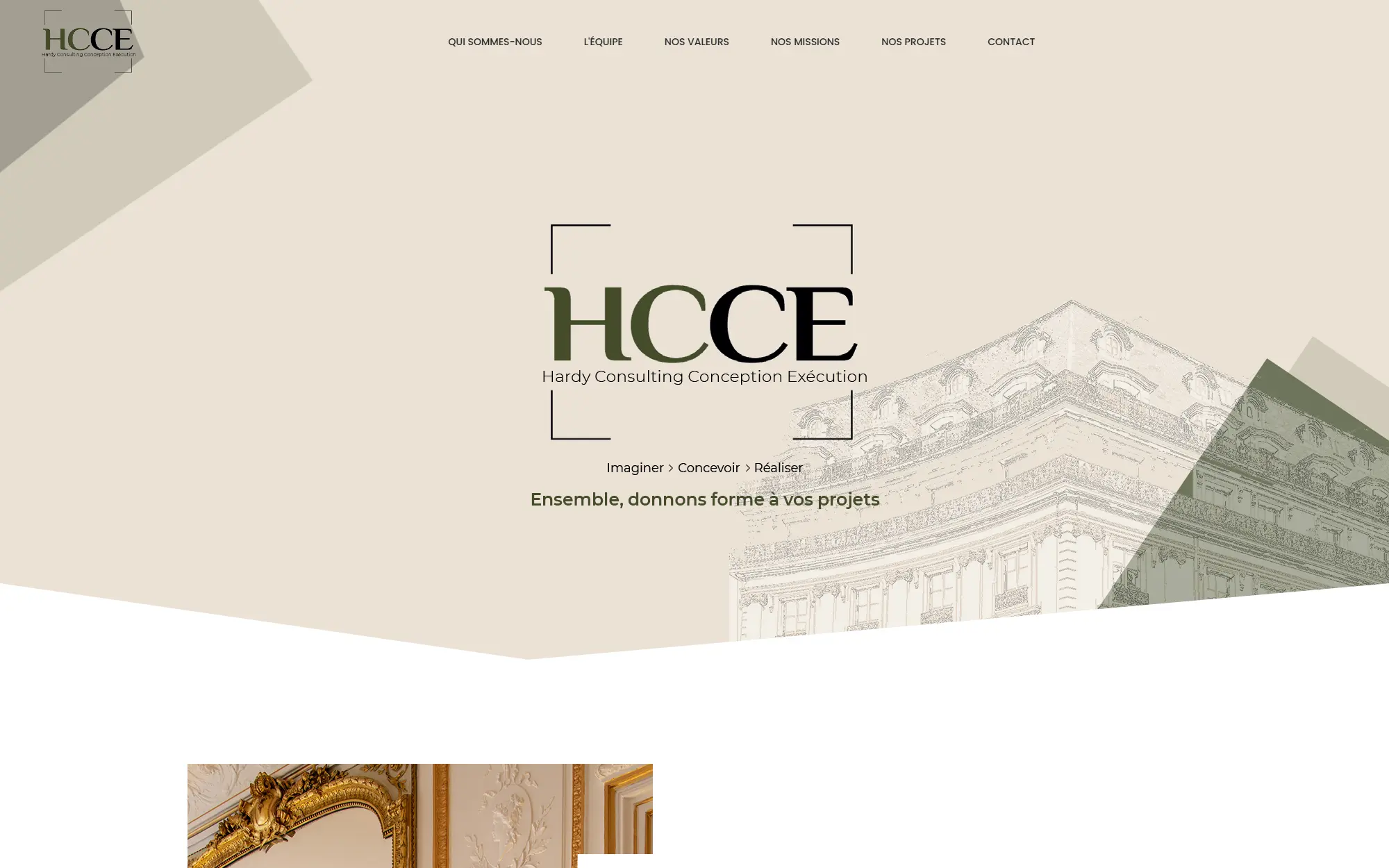 Bureau d'études HCCE — site vitrine maîtrise d'œuvre et réhabilitation Paris